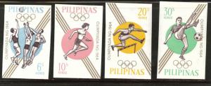 Philippines Scott 915-918 MH* 1964  Olympic Imperforate set 