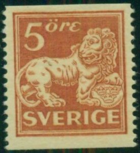 SWEDEN #133 (142Ea) 5ore Lion, p. 13, unwmk, og, NH, signed Pollak, Facit $995.