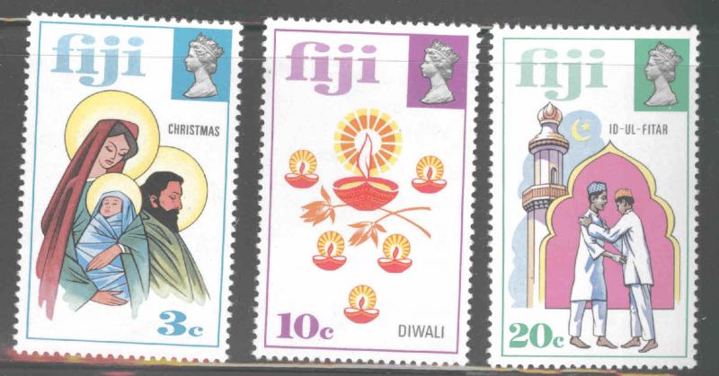 FIJI Scott 337-339 MNH** Christmas 1973 short set 3/4