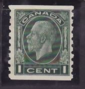 Canada-Sc#205- id9-unused NH og 1c KGV Medallion coil-1933-