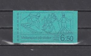 Sweden, Scott cat. 1035a. Skiing issue. Booklet of 2 sets. ^