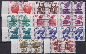 Berlin 1971 Mi#402-411 Pairs used CV€70.00 (BN1144)