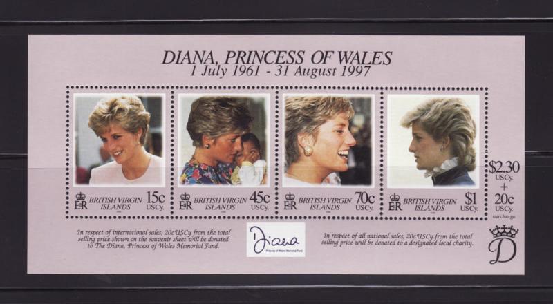 Virgin Islands 878 Set MNH Princess Diana