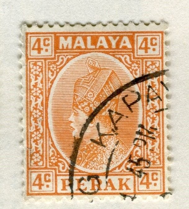 MALAYA PERAK 1935 early Sultan issue fine used 4c. value