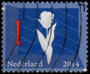 Netherlands 1461h - Used - 1 (64c) Tulip (2014) (cv $1.75)