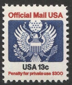 US 1983 Sc O129  MNH  VF 13c Official Mail, Eagle / Bird