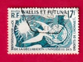 WALLIS & FUTUNA SCOTT#153 1958 17f UNIVERSAL DECLARATION OF HUMAN RIGHTS - USED