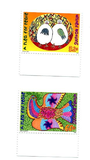 UN NY -Scott's # 686-687 Plea for Peace - Singles - M NH