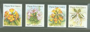 Papua New Guinea #703-706  Single (Complete Set) (Flora)