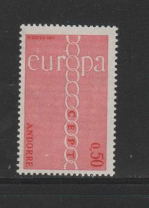 ANDORRA, FRENCH #205  1971   EUROPA  MINT VF NH  O.G