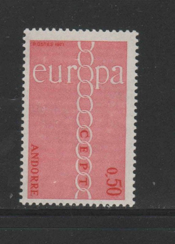 ANDORRA, FRENCH #205  1971   EUROPA  MINT VF NH  O.G