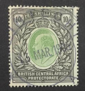 MOMEN: BCA BRITISH CENTRAL AFRICA SG #65 1903-04 USED £300 LOT #64085