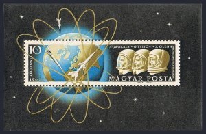 Hungary C209,MNH.Michel 1818 Bl.33A. Space Flights:Gagarin,Titov,Glenn.1962.