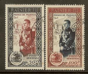 Monaco, Scott #'s C34-C35, Prince Rainier III Airmails, Used