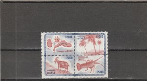 Chile  Scott#  455  MNH Block of 4  (1974 Juan Fernandez Archipelago)