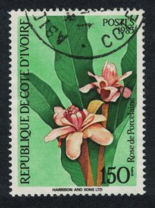 Ivory Coast Rose de Porcelaine Flower 150f RAR 1983 Canc SG#791e MI#E804