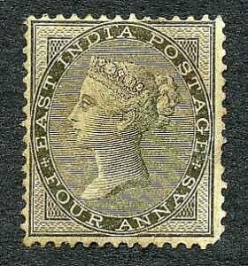 India SG45 4a Black Mint (No Gum) Toned Cat 1000 Pounds