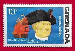 GRENADA SCOTT#633 1975 10c JOHN PAUL JONES - MNH