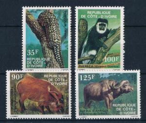 [64043] Ivory Coast 1983 Wild Life - Pangolin, Monkey, Pig  MLH