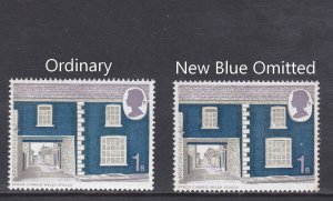 sg817a 1970 Cottages new Blue Omitted UNMOUNTED MINT [SN]