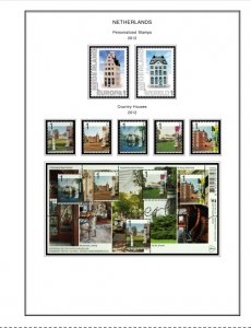 COLOR PRINTED NETHERLANDS 2011-2020 STAMP ALBUM PAGES (159 illustrated pages)