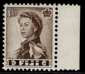 FIJI QEII SG282, 1½d sepia, NH MINT.