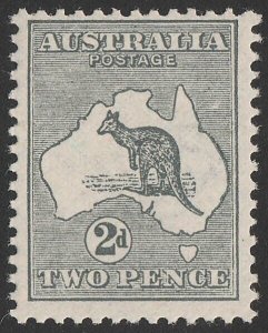 AUSTRALIA 1913 Kangaroo 2d 1st wmk. MNH **. SG 3. ACSC cat $350.