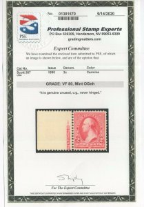 #267 Graded VF 80 Mint OG NH  w/PSE Cert. (JH 9/28) GP