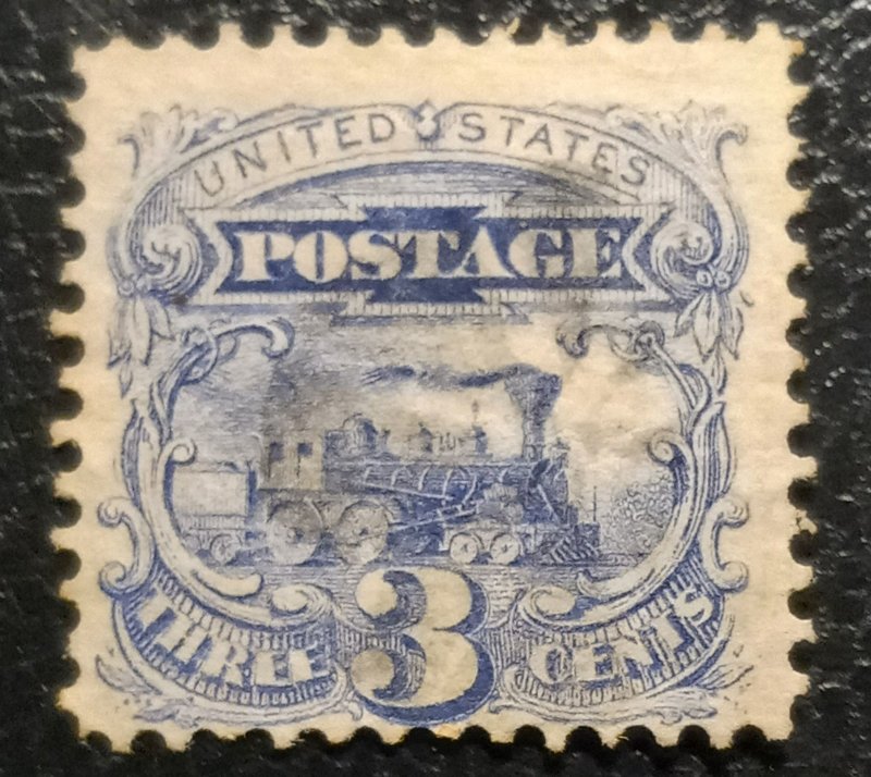 US #114 Used Rare Without A Grill F-VF 1869