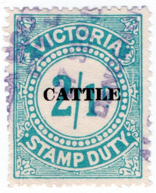 (I.B) Australia - Victoria Revenue : Cattle Duty 2/1d (1960)