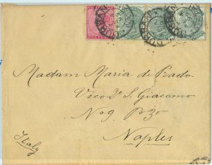 BK0233 - NATAL - POSTAL HISTORY - Nice franking COVER from DURBAN to ITALY  1899