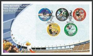 NEW ZEALAND 1996 Olympic Games souvenir sheet commem FDC..................60634A