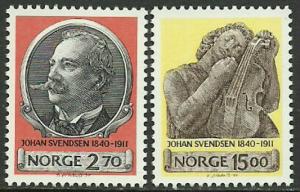 Norway #982-3 MNH Set - Johan Severin Svendsen