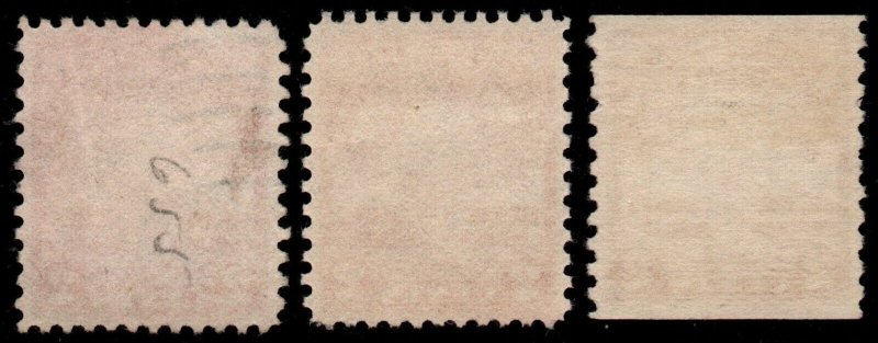 U.S. #654, 655 & 656 Used XF