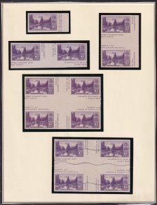 1934 Mt. Rainier Sc 770 Farley Parks Cross Gutter Blocks & Gutter Pairs (Page