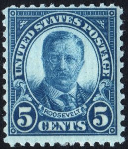 SC#637 5¢ T. Roosevelt (1927) MNH