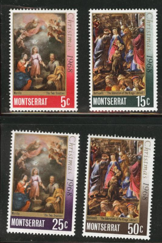 Montserrat Scott 208-211 MH* 1968 Christmas set