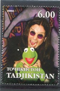 Tajikistan 2002 OZZY OSBURNE & KERMIT THE FROG Stamp Perforated Mint (NH)