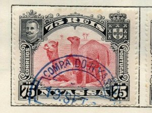 Nyassa 1901 Early Issue Fine Used 75r. NW-113376