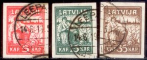 Latvia 1919 SC# 43-5 Used E33