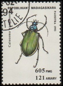 Malagasy Republic 1219 - Cto - 605fr European Calosoma Beetle (1994) (cv $0.55)