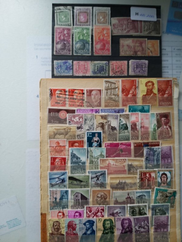 Lot Spain 76 stamps used/unused