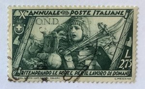 Italy 1932 Scott 304 used - 2.75 L,  March on Rome 10th Anniv, O.N.D. Recreation