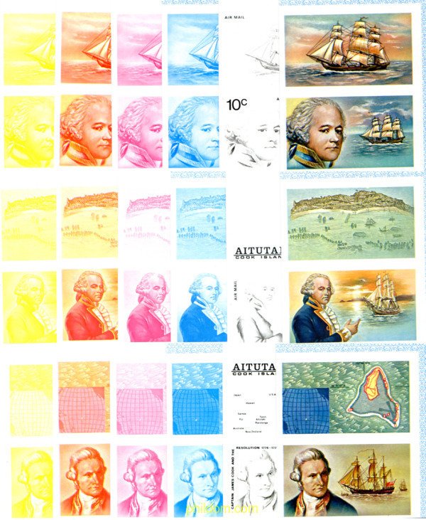 201249 MNH AITUTAKI 1974 DESCUBRIMIENTO DE AITUTAKI POR WILLIAM BLIGH