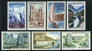 France 1124-1130, MNH. Views:Mont Blanc,Bourges,Aix-les-Bains,Vendee River, 1965