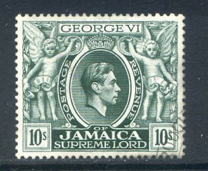 Jamaica 10/- Myrtle Green SG133 Mounted Mint