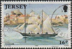 Jersey #JE596 1992 16p Tickler (Brigantine) USED-XF-NH.