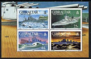 GIBRALTAR - 1994 - Warships of WWII, #2 - Perf Min Sheet - Mint Never Hinged