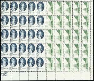 1732-33, Misperfed James Cook 13¢ Error Sheet of 50 - Stuart Katz