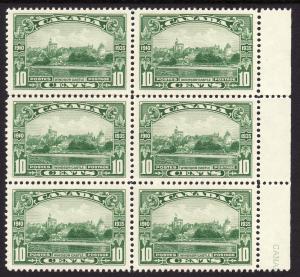 1935 Canada 10¢ Windsor Castle block of 6 MNH Sc# 215 Lot 1